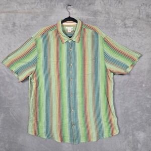 Carbon 2 Cobalt shirt Mens LT multicolor Colorful Linen Blend Button Up striped